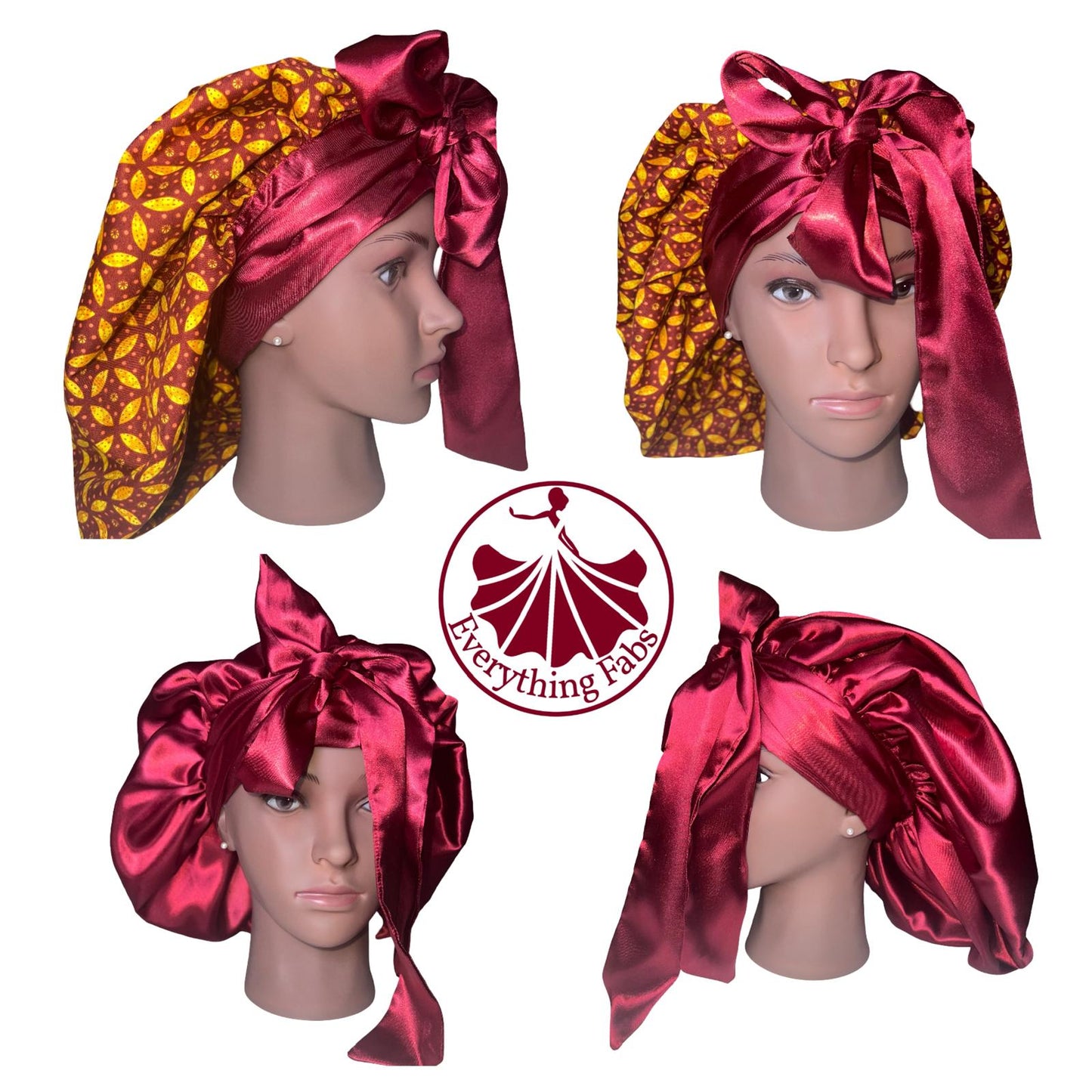 DOUBLE LAYERED REVERSIBLE HAIR BONNET
