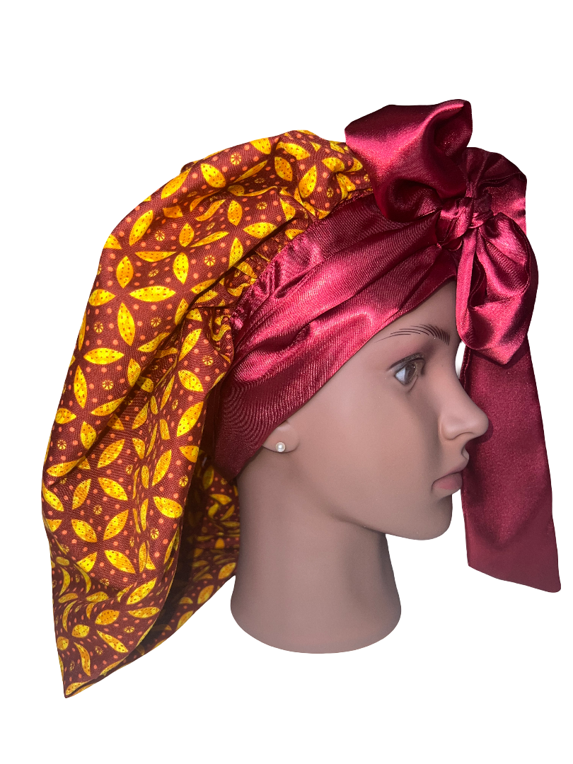 DOUBLE LAYERED REVERSIBLE HAIR BONNET