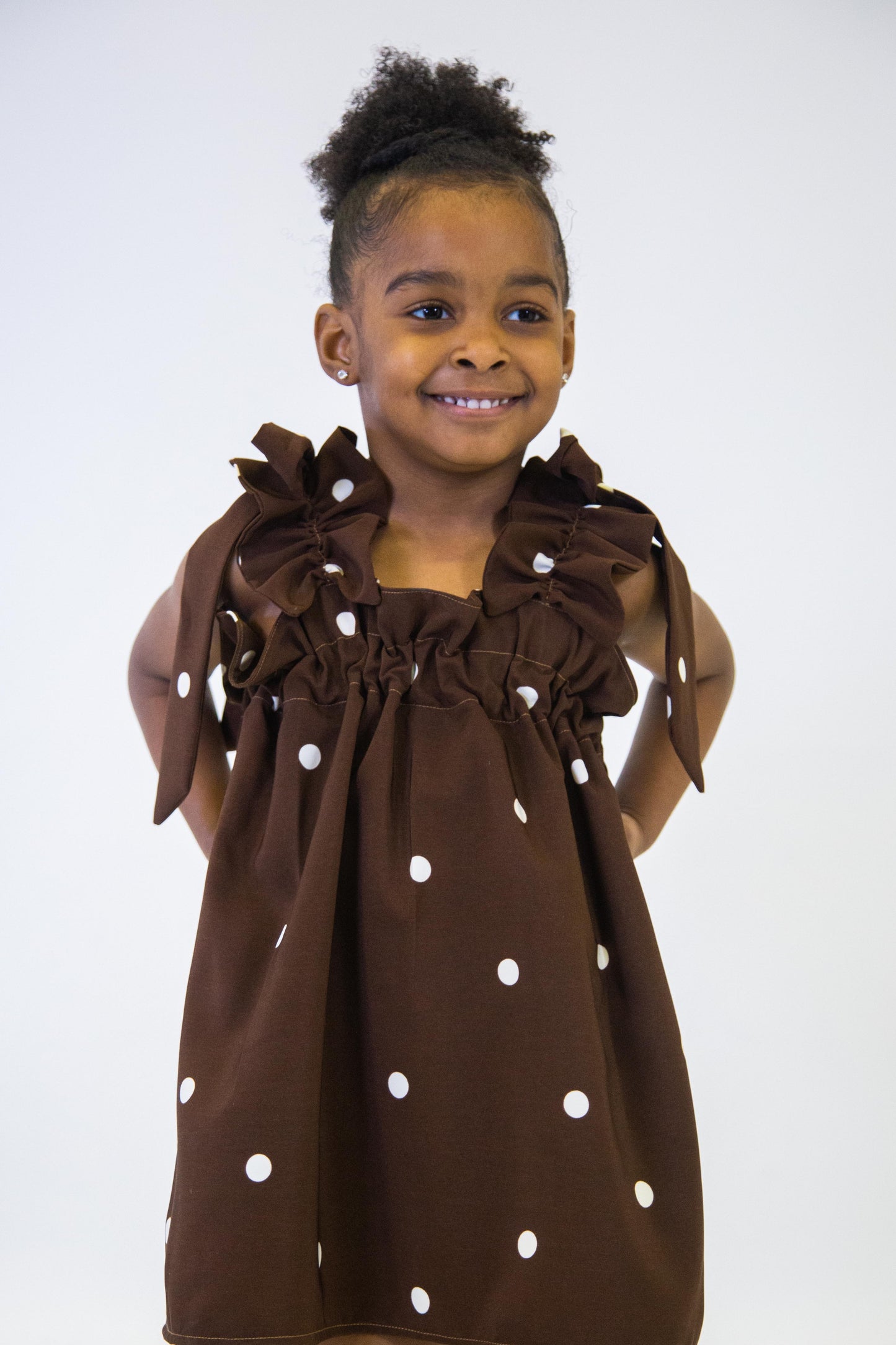GIRL STRAP DOTS DRESS