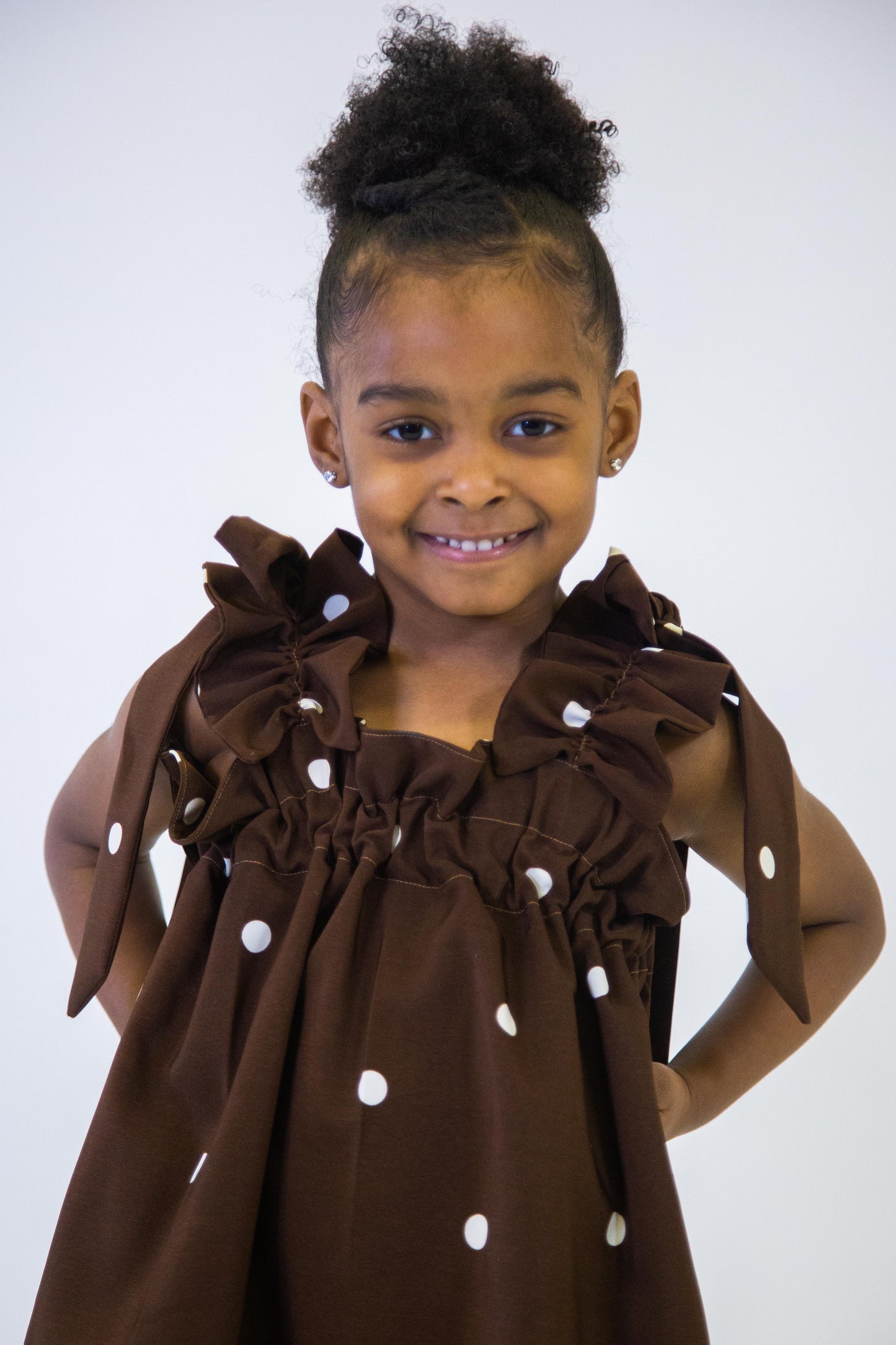 GIRL STRAP DOTS DRESS