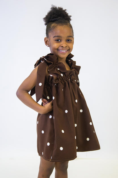 GIRL STRAP DOTS DRESS
