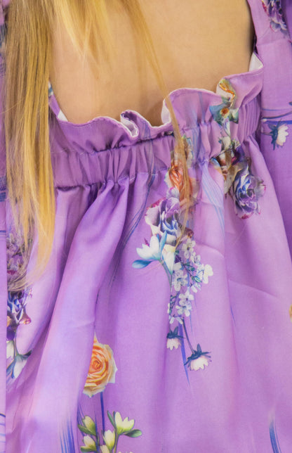 GIRL FLORAL STRAP DRESS