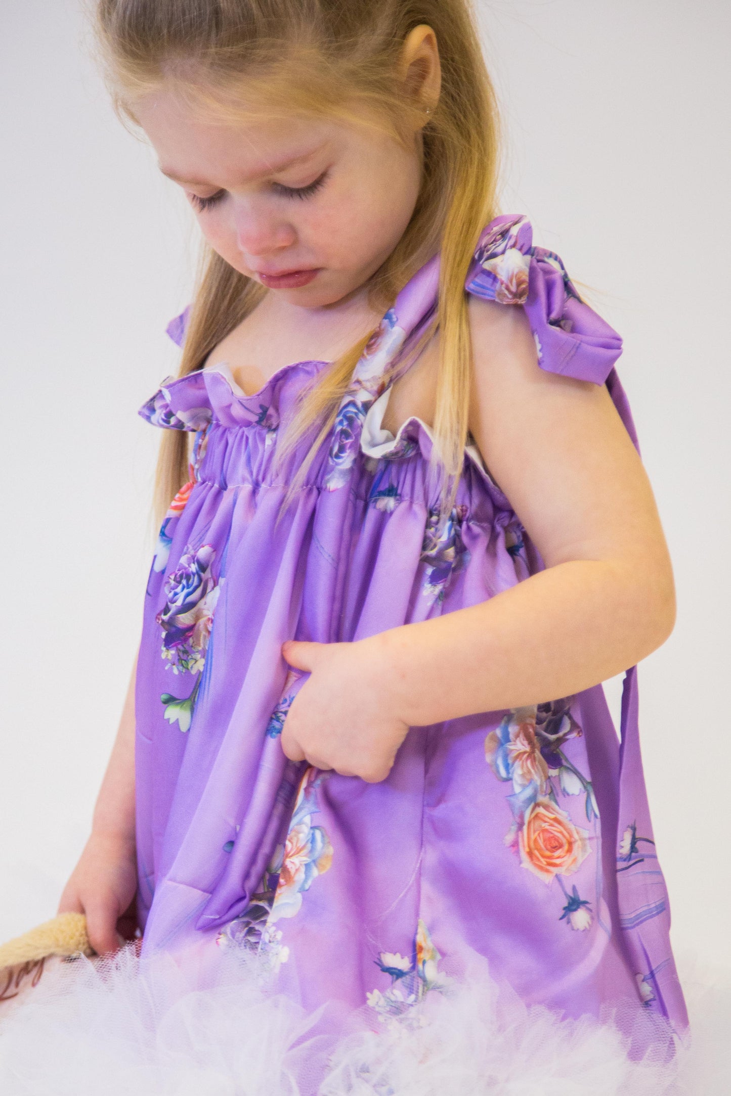 GIRL FLORAL STRAP DRESS